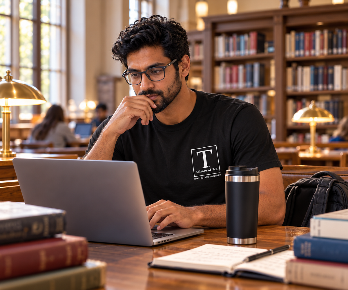 Science of Tea Original Black T-Shirt