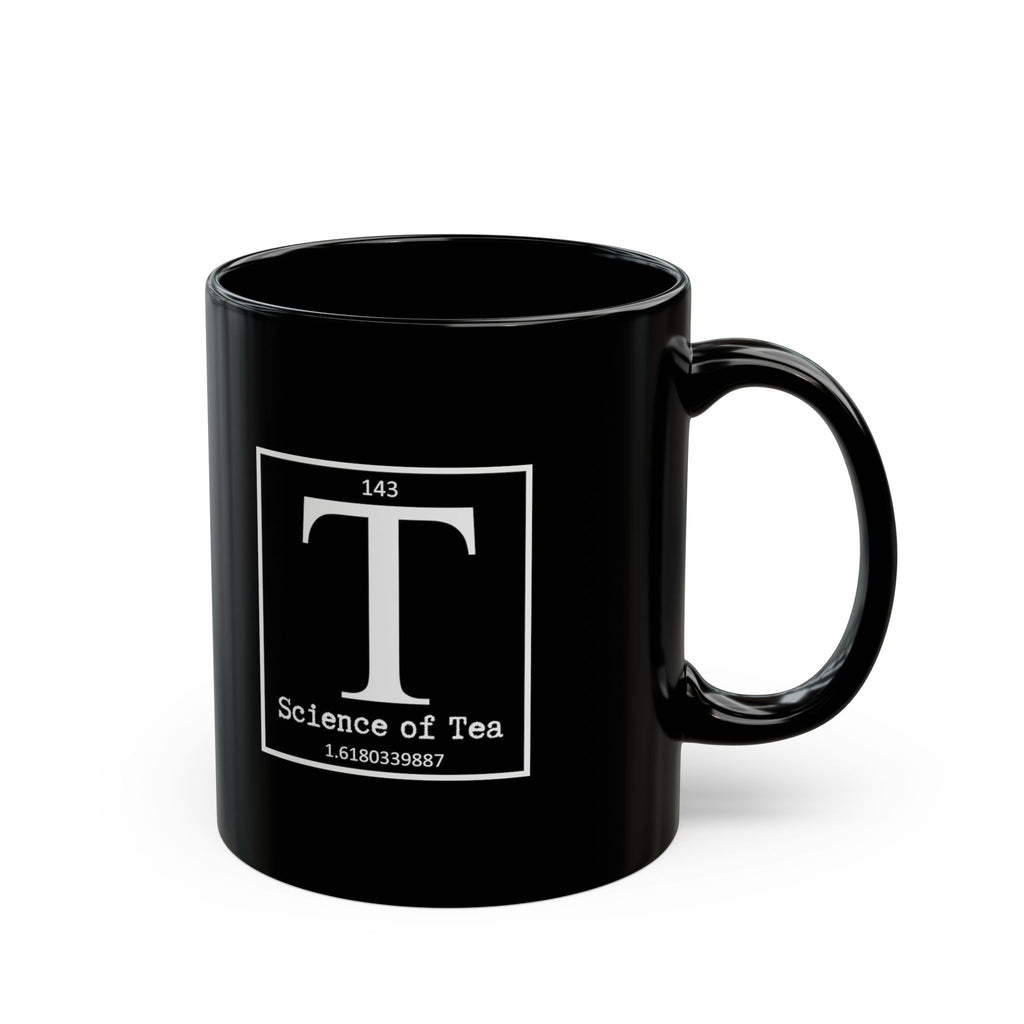 Science of Tea Black Mug | 11 oz Ceramic Tea & Coffee Cup