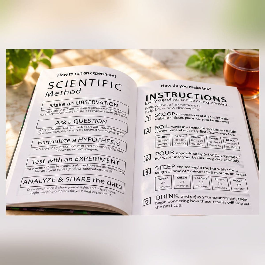 Science of Tea 72pg Workbook Journal Notebook Hardcover
