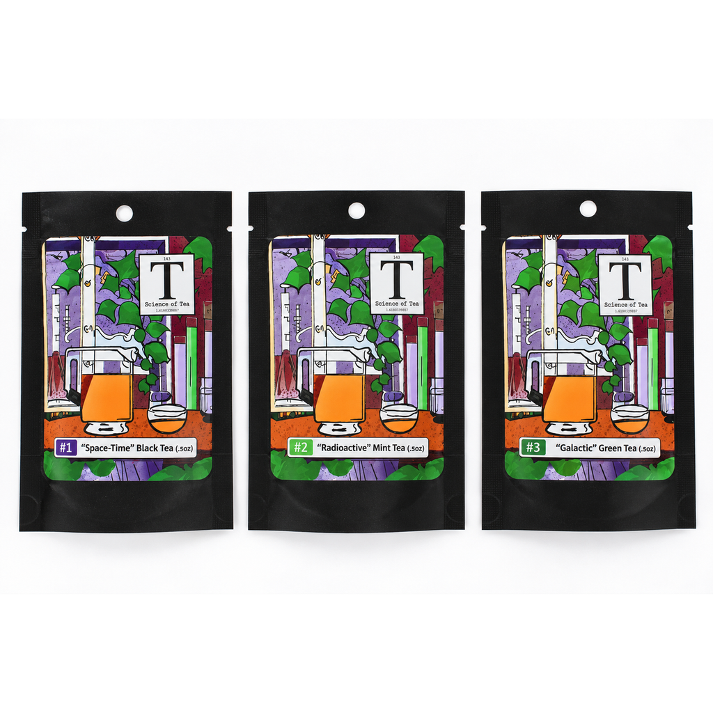 Tea Sachets of Black Tea, Mint Tea, Green Tea Packs of 5